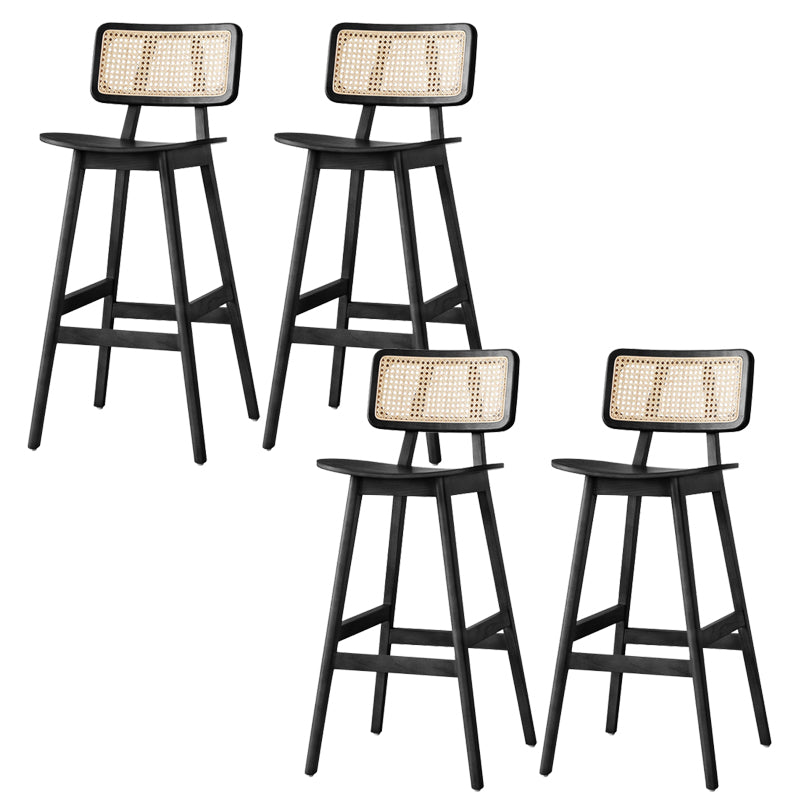 Solid Wood Bar Stool Modern Backrest Counter Stool for Bristol
