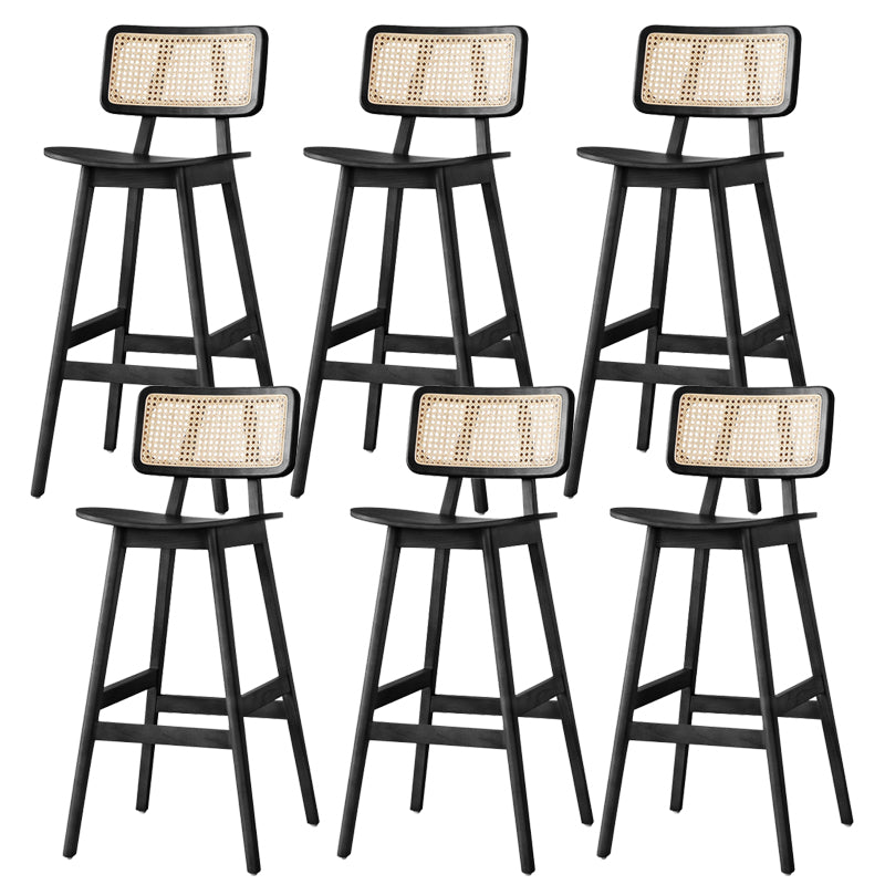 Solid Wood Bar Stool Modern Backrest Counter Stool for Bristol