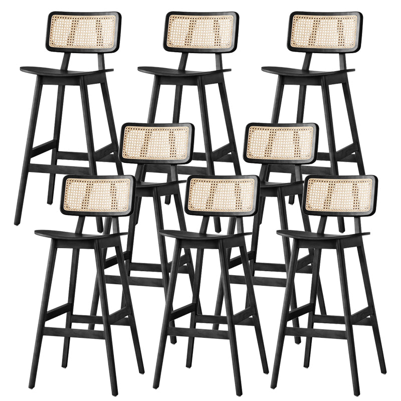 Solid Wood Bar Stool Modern Backrest Counter Stool for Bristol