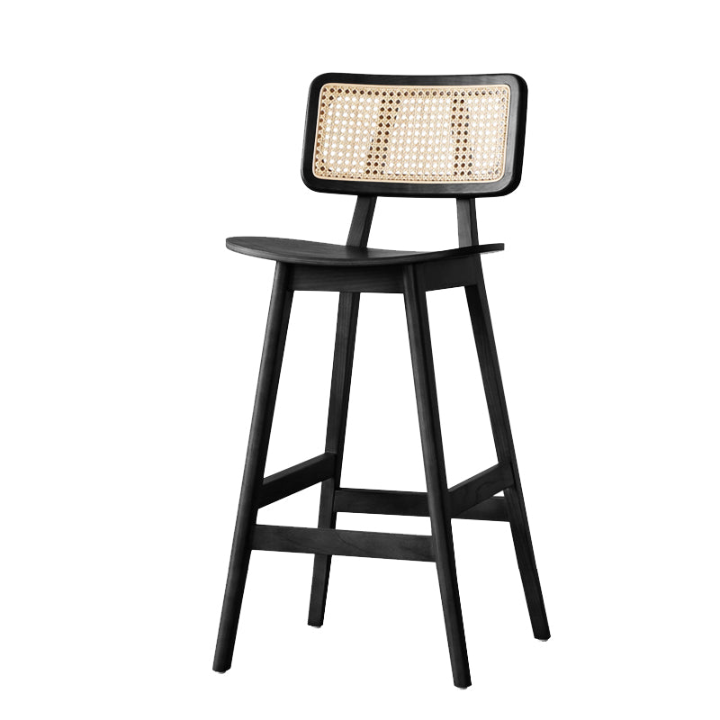 Solid Wood Bar Stool Modern Backrest Counter Stool for Bristol