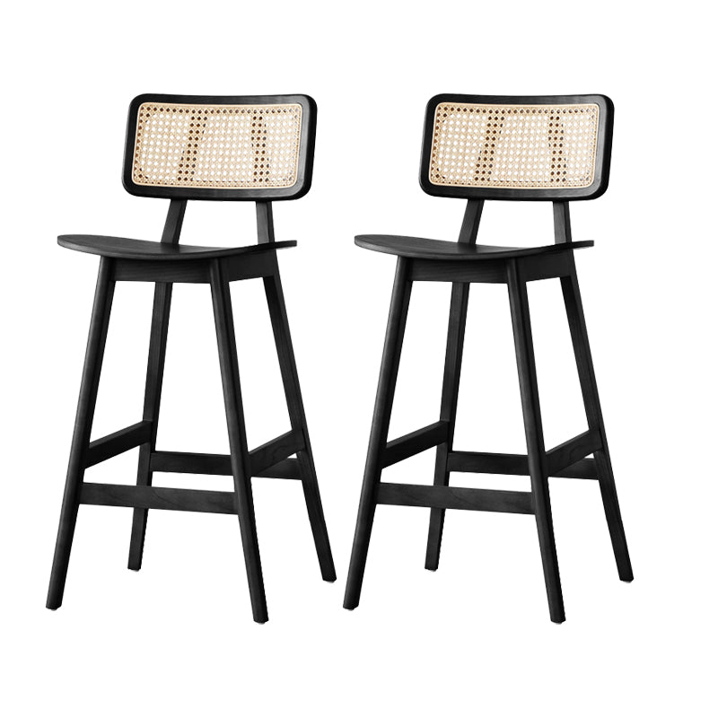 Solid Wood Bar Stool Modern Backrest Counter Stool for Bristol
