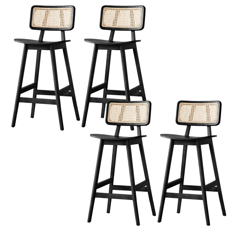 Solid Wood Bar Stool Modern Backrest Counter Stool for Bristol