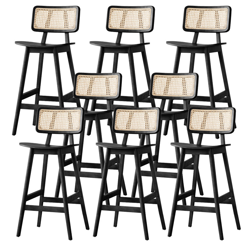 Solid Wood Bar Stool Modern Backrest Counter Stool for Bristol