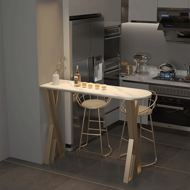 Contemporary Round Barstools Armless Bar Stool with Footrest