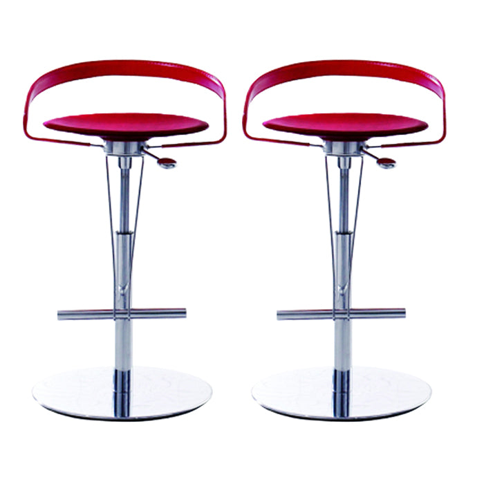 Industrial Leather Bar Stool Low Back Adjustable Counter Stool for Bristol