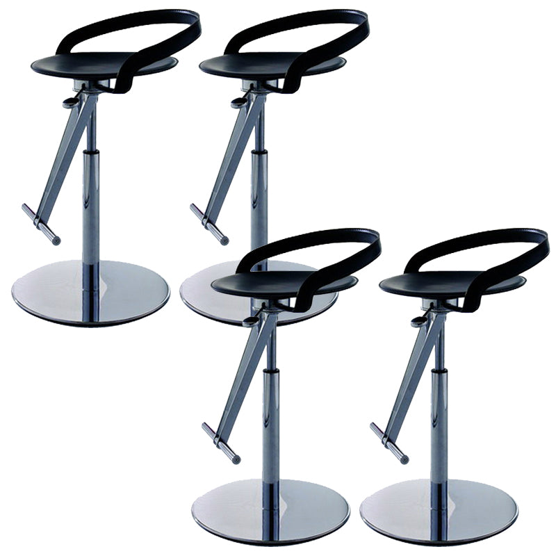 Industrial Leather Bar Stool Low Back Adjustable Counter Stool for Bristol