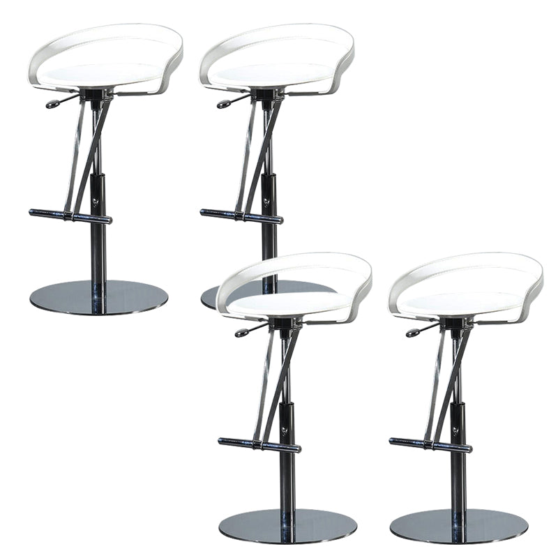 Industrial Leather Bar Stool Low Back Adjustable Counter Stool for Bristol