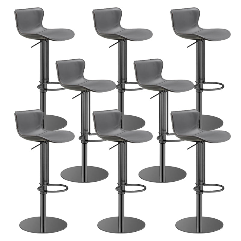 Leather Adjustable Bar Stool Glam Backrest Counter Stool for Bristol