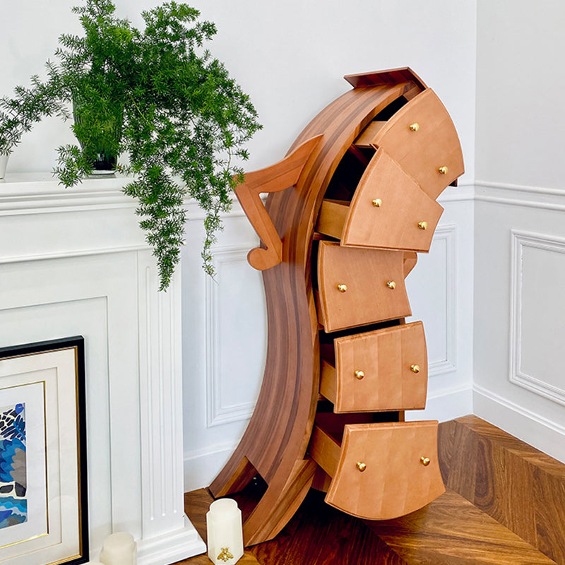 13.65-inch Width Storage Chest Contemporary Dresser with 5 Drawers