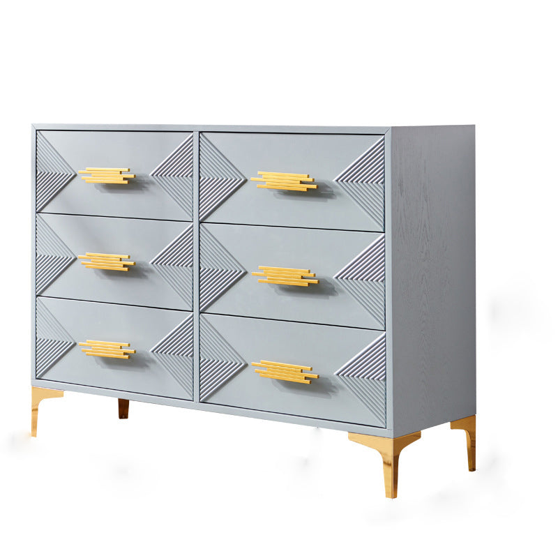 Contemporary Glam Chest Dresser Wooden Storage Chest with Drawers