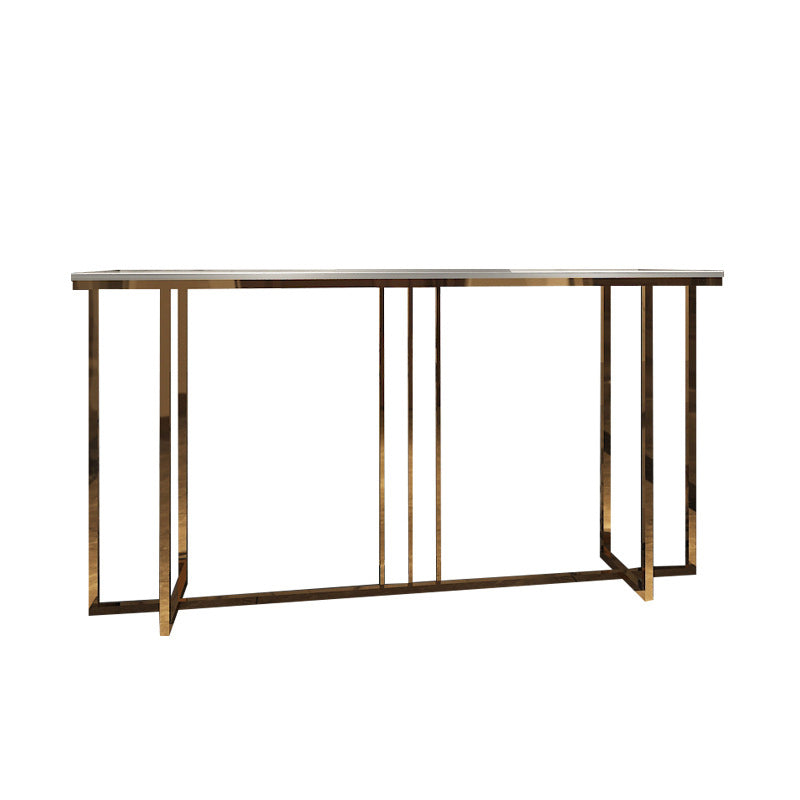 Glam Marble Console Table Rectangle Console Sofa Table for Hall