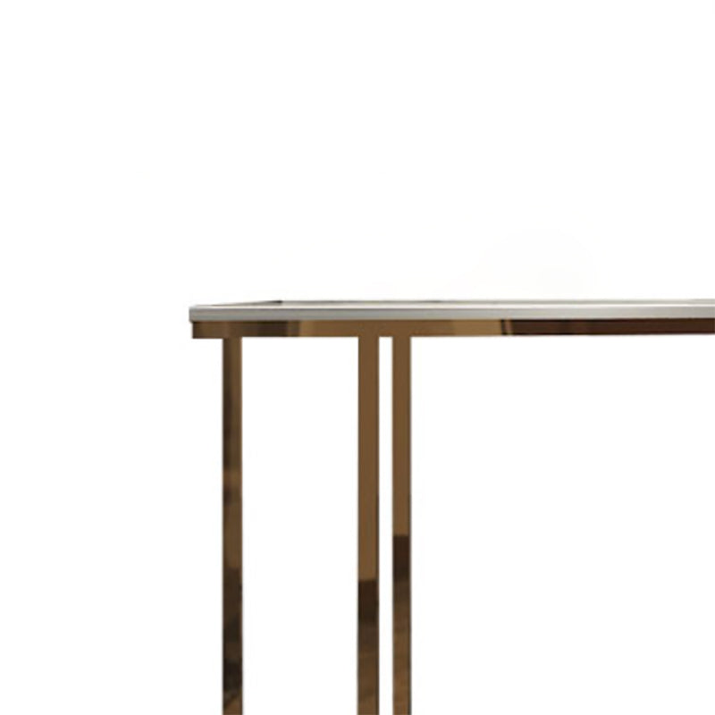 Glam Marble Console Table Rectangle Console Sofa Table for Hall