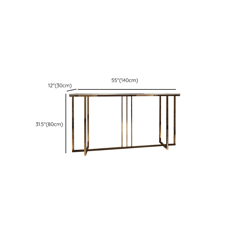 Glam Marble Console Table Rectangle Console Sofa Table for Hall