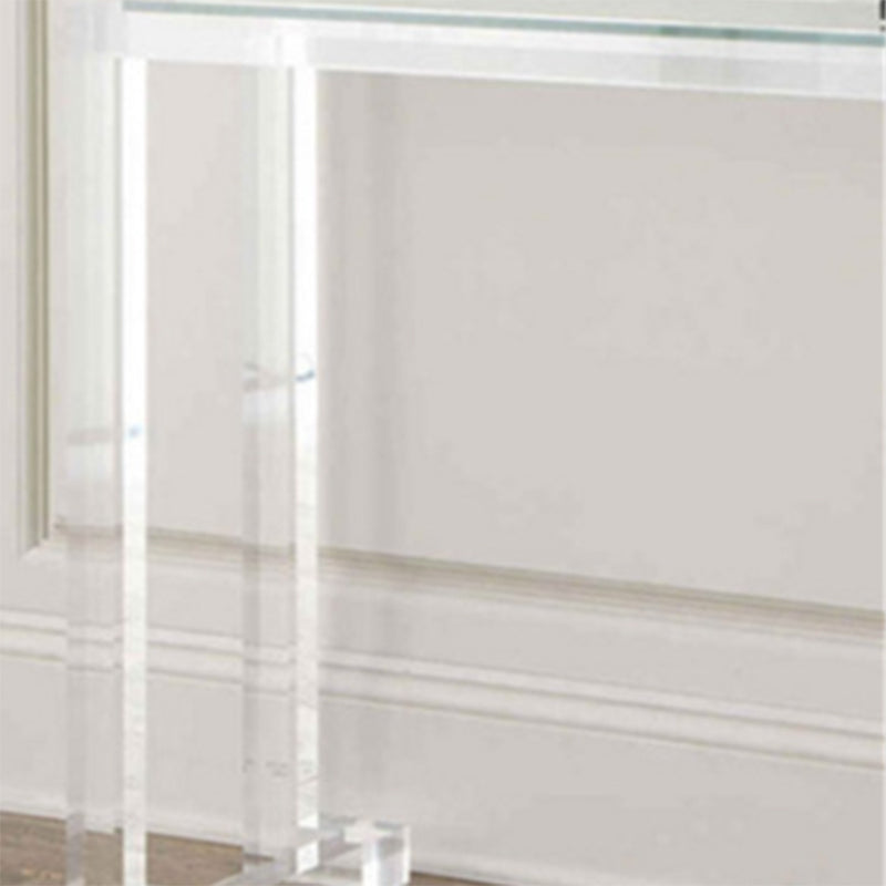 Acrylic Rectangle Accent Table Modern 1-shelf Console Table for Hall