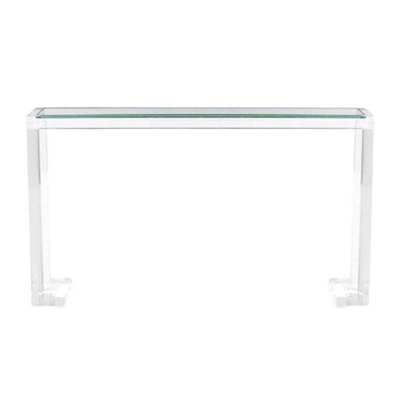 Acrylic Rectangle Accent Table Modern 1-shelf Console Table for Hall