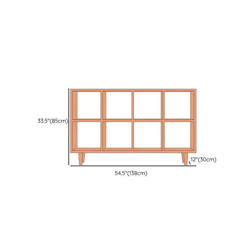 Contemporary Open Back Bookshelf Wooden Bookcase with Shelves