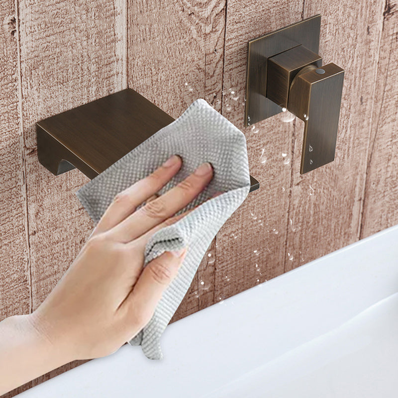 Modern Wall Mounted Bathroom Faucet Copper Single Handle Low Arc Vessel Faucet