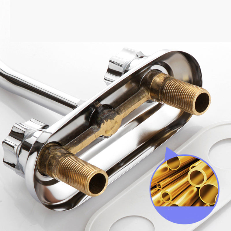 Swivel Spout Circular Faucet Brass Modern Style Bathroom Faucet