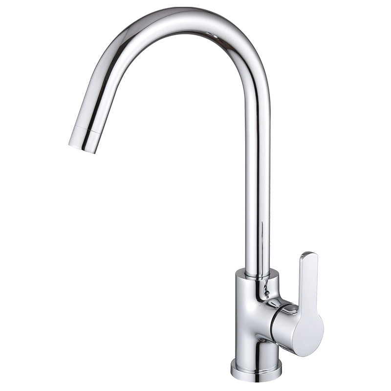 Contemporary Faucet Copper Single Handle High Arc Faucet for Kitchen