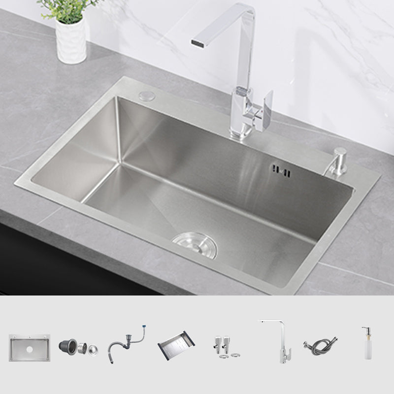 Modern Kitchen Sink Stainless Steel Kitchen Sink with Drain Strainer Kit