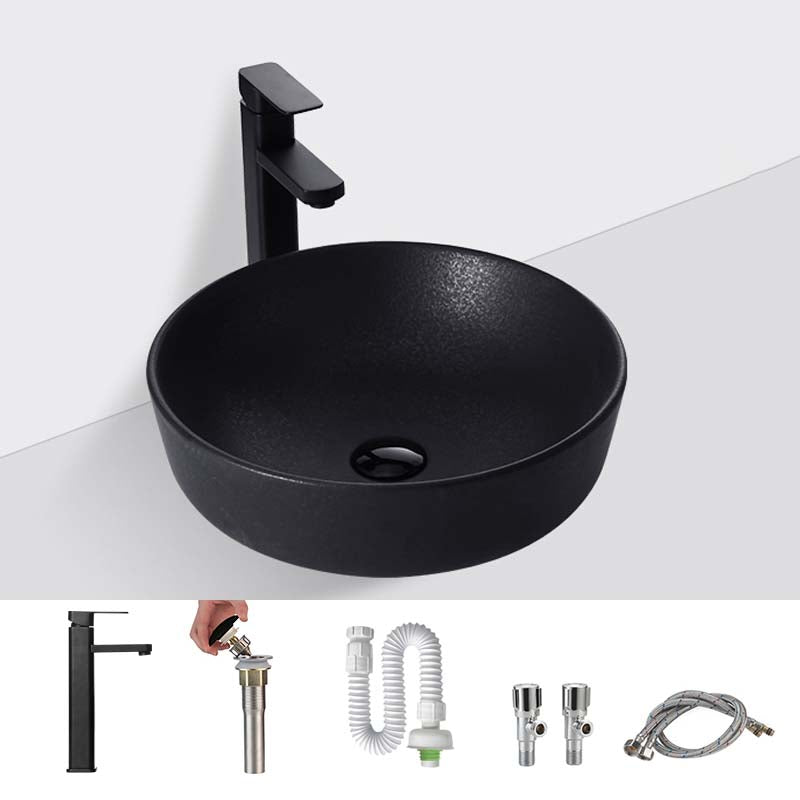 Black Trough Bathroom Sink Round Porcelain Trough Bathroom Sink