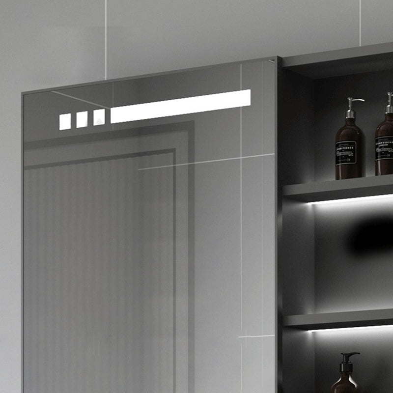 Metal Frame Bath Vanity Mirror Rectangle Wall Mount Single Sink Bathroom Vanity Set