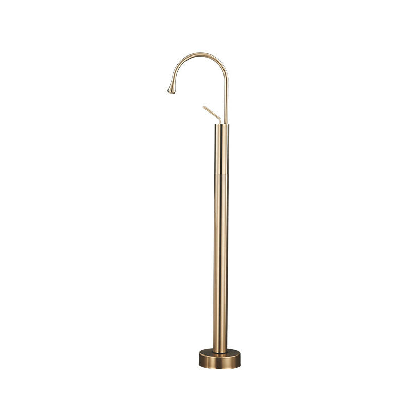 Modern Floor Mounted Single Handle Freestanding Tub Filler Metal Freestanding Faucet