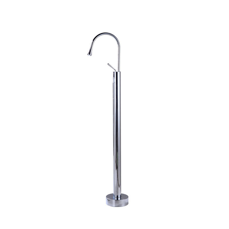 Modern Floor Mounted Single Handle Freestanding Tub Filler Metal Freestanding Faucet