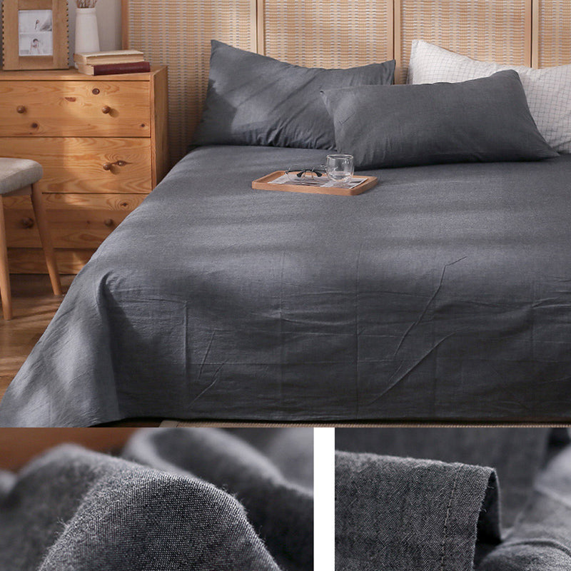 Single Piece Sheet Fade Resistant Queen Breathable Cotton Bed Sheet