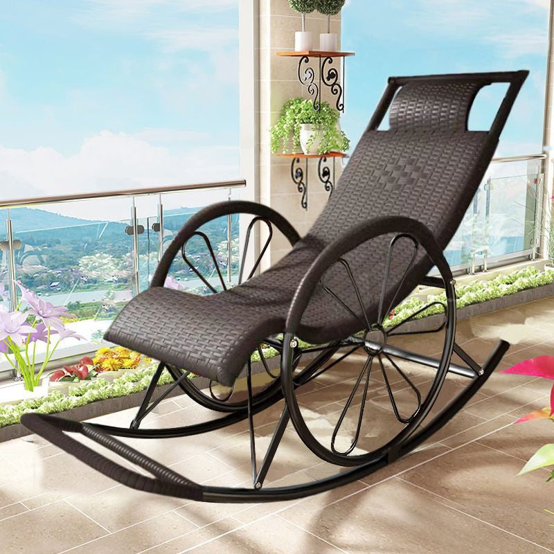 Natural Real Rattan Rocking Chair Lazy Indoor Rocking Chair for Living Room and Bedroom