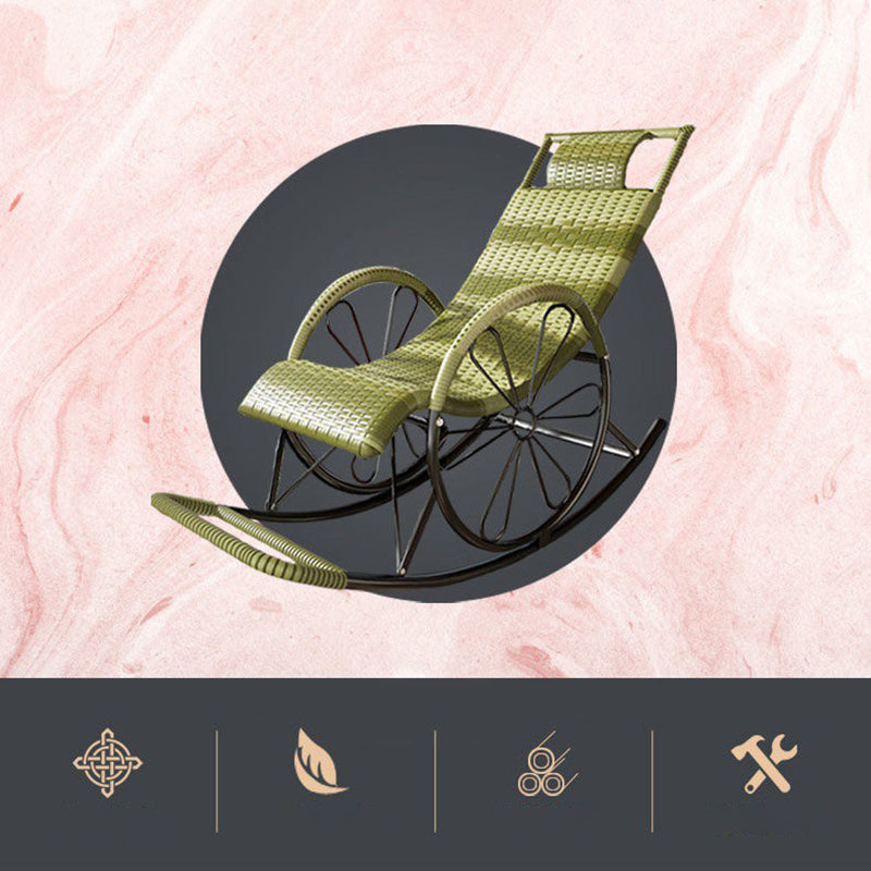 Natural Real Rattan Rocking Chair Lazy Indoor Rocking Chair for Living Room and Bedroom