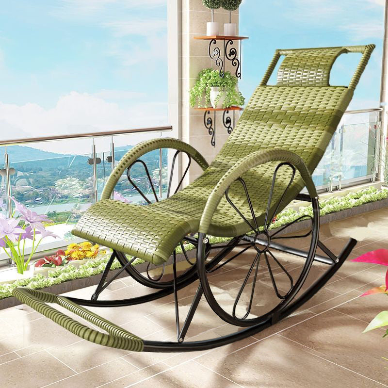 Natural Real Rattan Rocking Chair Lazy Indoor Rocking Chair for Living Room and Bedroom