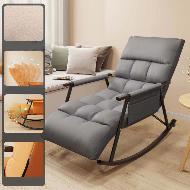 Contemporary Style Sofa Rocking Chair Single Indoor Rocking Chair with Cushion