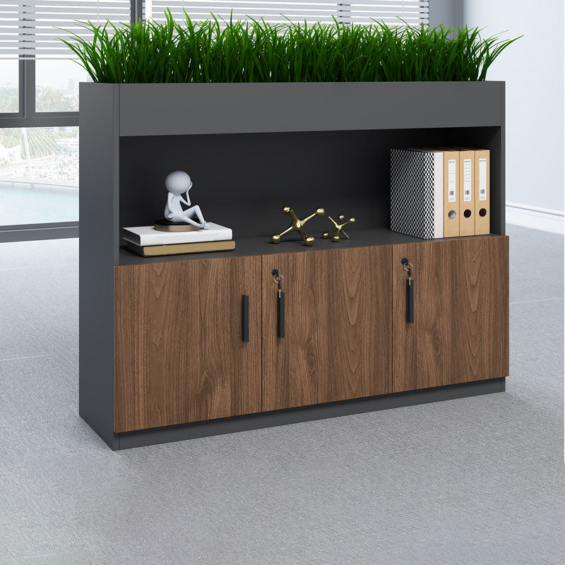 Lateral Modern Filing Cabinet Engineered Wood File Cabinet with Lock and Storage