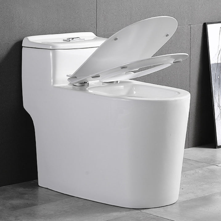 Traditional 1-Piece Toilet Bowl White Urine Toilet with Seat for Bathroom