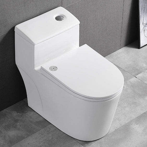 Traditional 1-Piece Toilet Bowl White Urine Toilet with Slow Close Seat for Bathroom