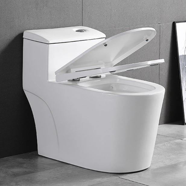 Traditional 1-Piece Toilet Bowl White Urine Toilet with Slow Close Seat for Bathroom