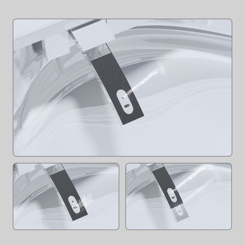 Contemporary One Piece Toilet Concealed Tank Toilet Bowl with Seat for Washroom