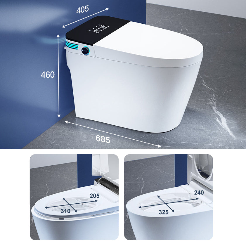 Contemporary One Piece Toilet Concealed Tank Toilet Bowl with Seat for Washroom