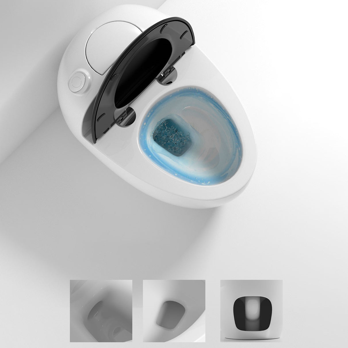 Modern Siphon Jet One Piece Toilet Bowl Heated Seat Urine Toilet with Toilet Seat