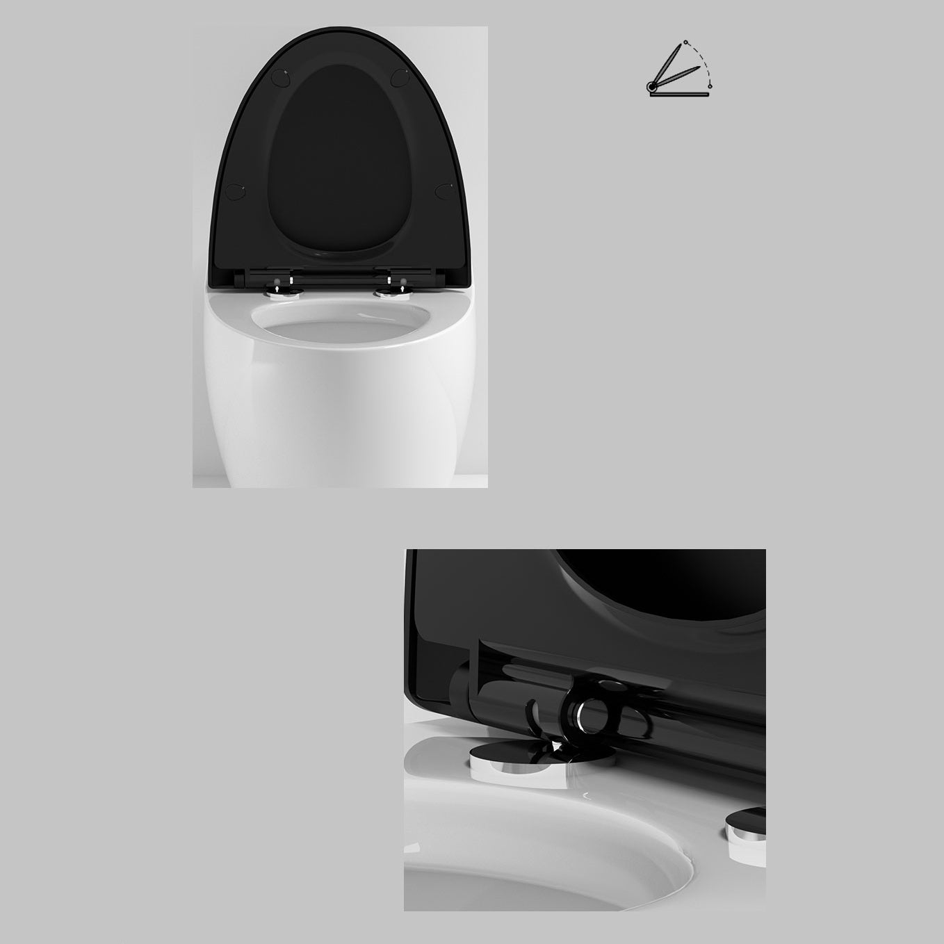 Modern Siphon Jet One Piece Toilet Bowl Heated Seat Urine Toilet with Toilet Seat