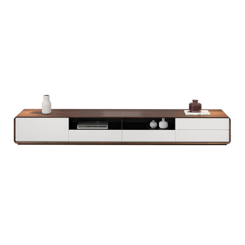 Contemporary TV Media Console Wooden TV Media Stand with 4 Drawers