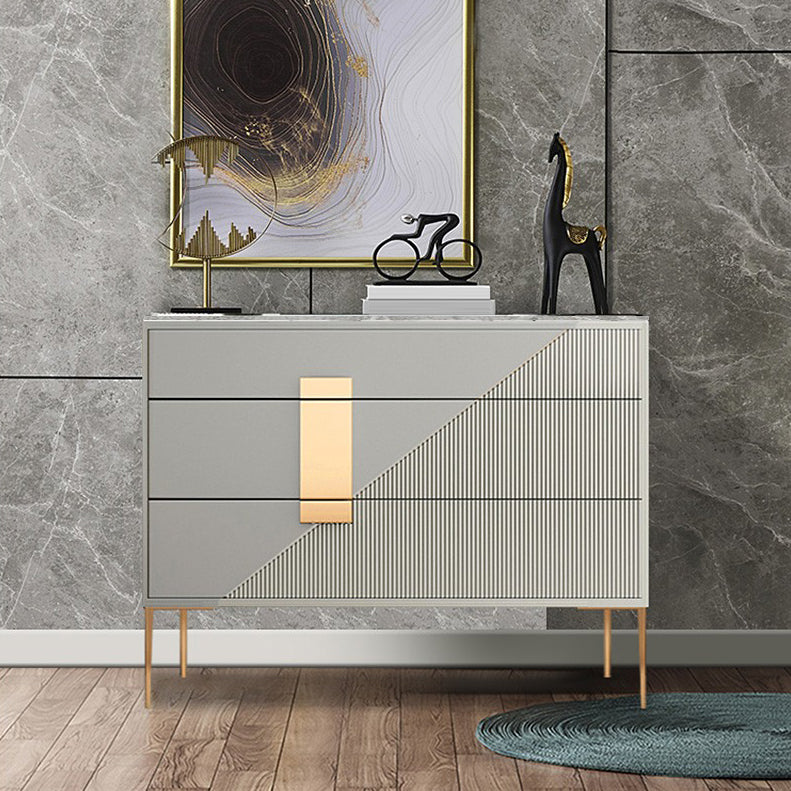 15.6-inch Width Classic Glam Dresser Stone Storage Chest with 3/6 Drawers