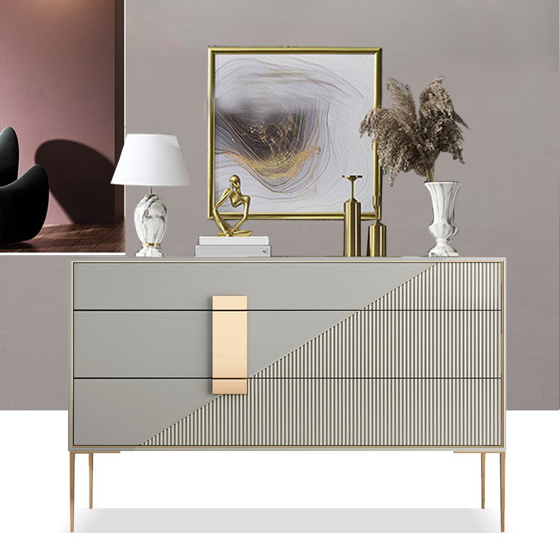 15.6-inch Width Classic Glam Dresser Stone Storage Chest with 3/6 Drawers