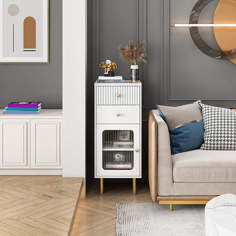 Glam Combo Dresser Stone Vertical Storage Chest Dresser for Bedroom