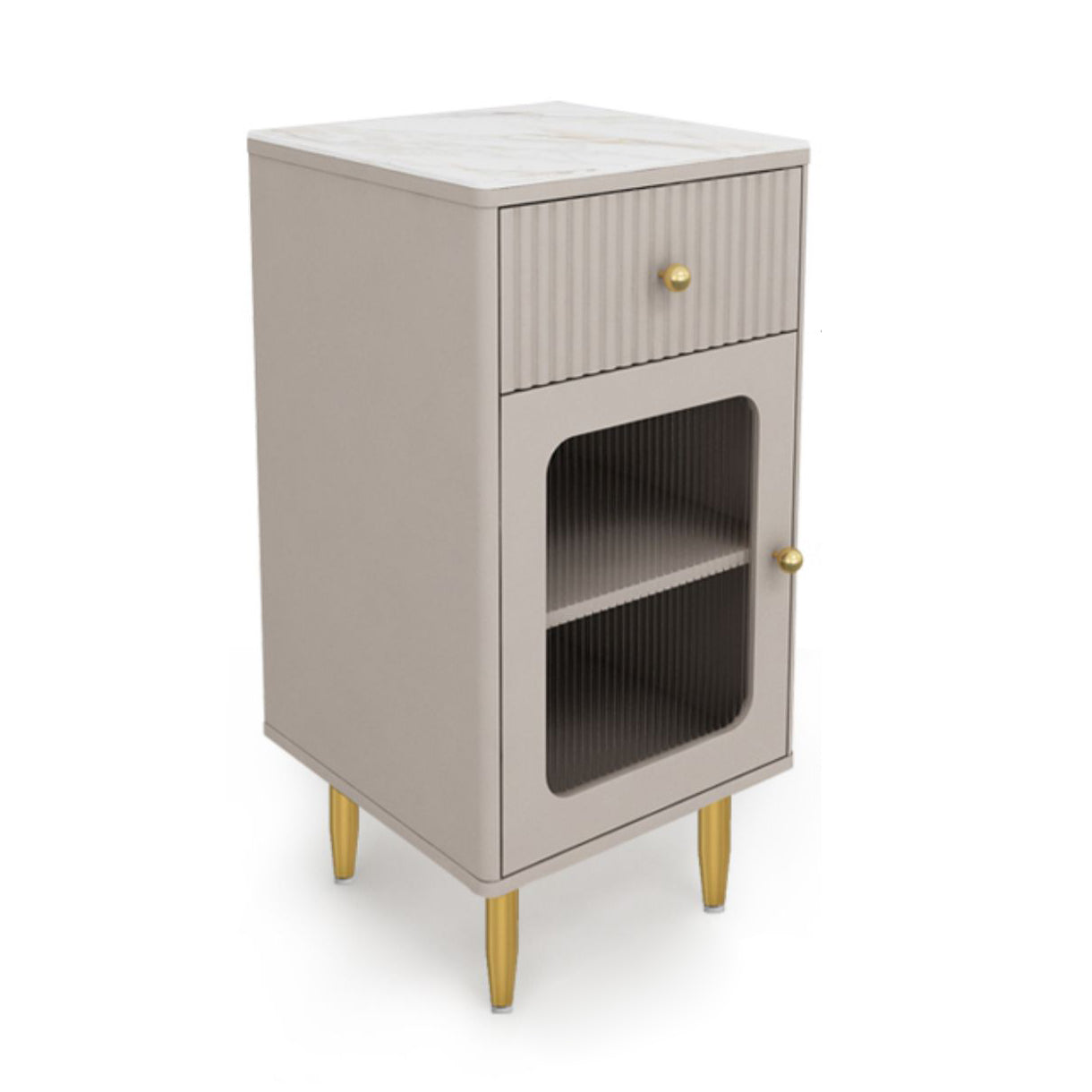 Glam Combo Dresser Stone Vertical Storage Chest Dresser for Bedroom