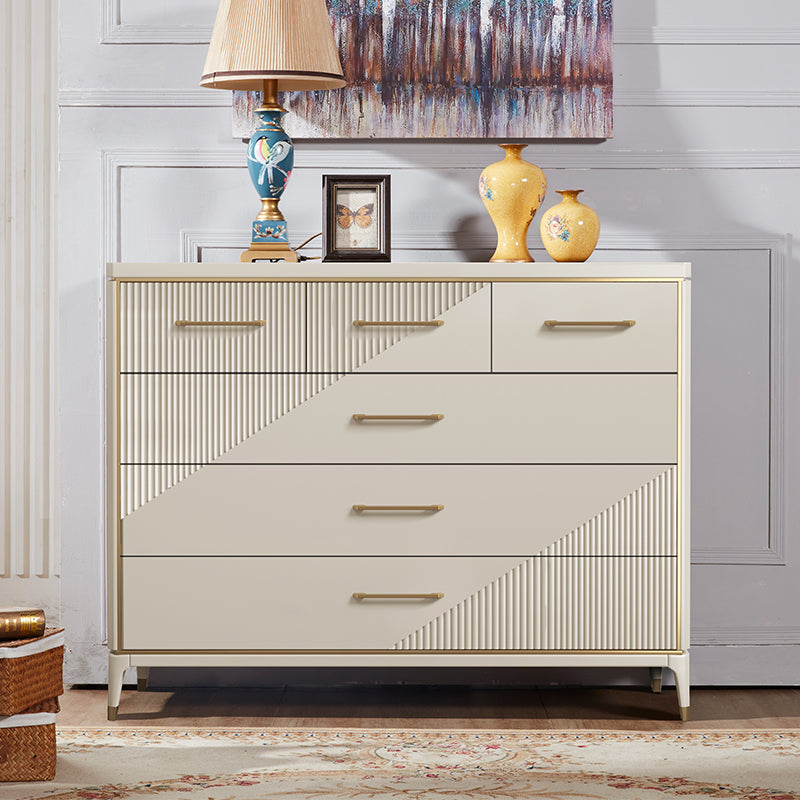 Wooden Storage Chest Dresser Contemporary Glam Dresser with Drawers