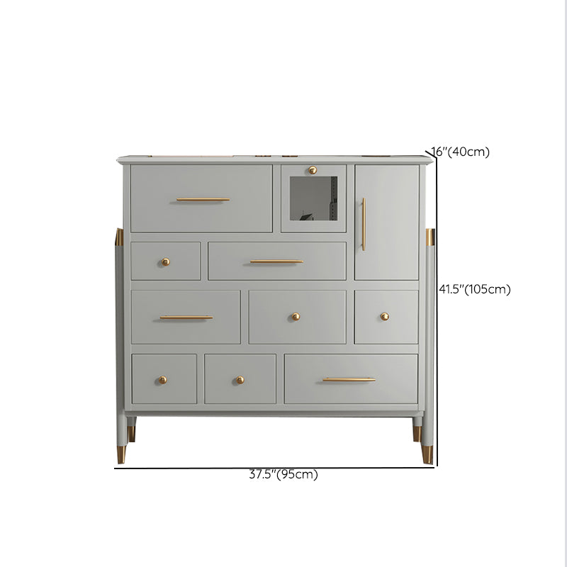 Wooden Storage Chest Dresser Contemporary Glam Dresser with Drawers