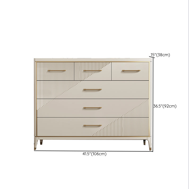 Wooden Storage Chest Dresser Contemporary Glam Dresser with Drawers