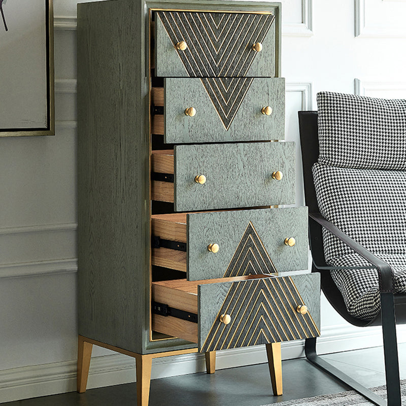 Wooden Storage Chest Dresser Contemporary Glam Dresser for Home